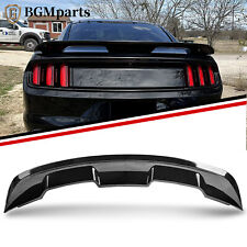 For 2015-2024 Ford Mustang GT350 GT500 Rear Trunk Spoiler Wing Carbon Fiber Look picture