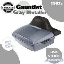 Advanblack GAUNTLET GRAY METALLIC Rushmore King Tour Pack For 97+ Harley/Softail picture