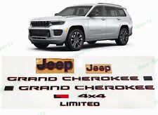 7P 2021+ Jeep Grand Cherokee L Front Rear Limited 4X4 L Door Emblems Black Red picture