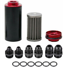 Inline Fuel Filter High Flow 100 Micron Cleanable 6AN/8AN/10AN-Adapter Universal picture