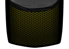 Deep Yellow Ovals Metal Grate Truck Hood Wrap Vinyl Car Graphic Decal Black picture