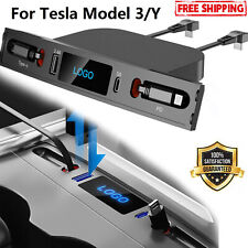 USB HUB 4 in 1 Dock Station Splitter Center Console Extender Adapter For Tesla Y picture