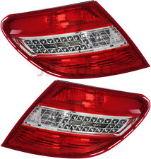 For 2008-2011 Mercedes Benz C Class Tail Light LED Set Driver and Passenger Side picture
