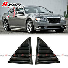 For 2011-23 Chrysler 300 Rear Side Window Louvers Air Shutter Cover Gloss Black picture