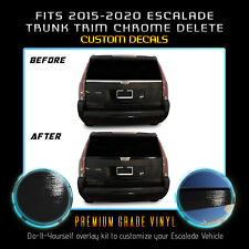 Fits 15-20 Escalade Trunk Trim Vinyl Chrome Delete Blackout Kit - Gloss Black picture