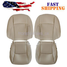 Fits 2007-2012 LEXUS ES350 Driver Passenger Perforated Leather Seat Cover Tan picture