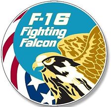 3 inch Round F-16 Fighting Falcon Logo Sticker USAF (Air Force US USA) USAF Lic. picture