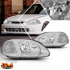 For 96-98 Honda Civic EJ/EM/EK Chrome Housing Headlight Clear Corner Signal Lamp picture