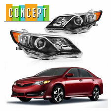 For 2012 2014 Toyota Camry Black Left & Right Side Projector Headlights picture