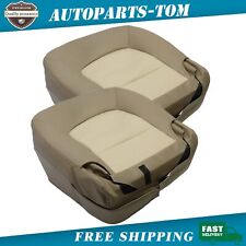 For Ford Expedition 2003-2006 Driver/Passenger Leather AC Seat Cover 2-Tone Tan picture