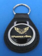 PONTIAC TRANS AM LEATHER KEYCHAIN KEY CHAIN RING FOB #031 GOLD picture