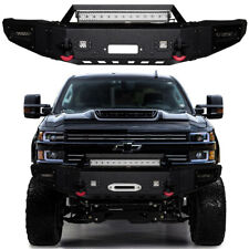 For 2015-2019 Chevy Silverado 2500 3500 Front Bumper w/4x20W & 1x144W LED Lights picture