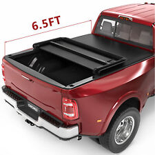 OEDRO 6.5FT Bed Tri-Fold Tonneau Cover For 2003-2024 Dodge Ram 1500 2500 3500 picture