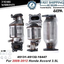 For 2008-2012 Honda Accord 3.5L Catalytic Converters Complete BANK1&BANK2&REAR picture