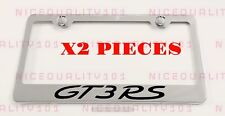 2X GT3 RS Stainless Steel Chrome Mirror Finished License Plate Frame Holder picture