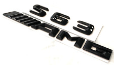 #1 BLACK S63+AMG FIT MERCEDES S63 REAR TRUNK EMBLEM BADGE NAMEPLATE picture