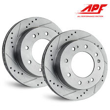 Front Drill/Slot Zinc Brake Rotors For Ford F-250 Super Duty 2013-2019 picture