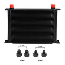 30 Rows Oil Cooler 10AN Stacked Plate Transmission Engine Cooler Universal Black picture