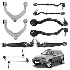 10PC Front Lower Upper Control Arms Tie Rod End Sway Bar Links Kit For BMW X5 X6 picture