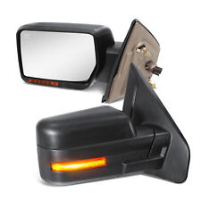 Tow Mirrors for 07-14 Ford F150 Power Heated w/ Rear LED Turn Signal Light Pair picture