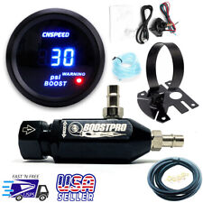 Manual Boost Controller KIT BLACK Turbo MBC 0-30PSI with Boost Gauge & Mount picture