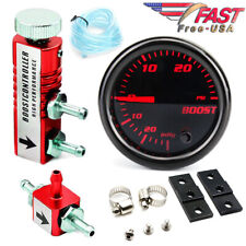 0-30PSI Manual Boost Controller Kit RED w/52mm 7-Color Adjustment BOOST GAUGE  picture