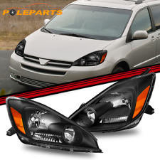 New Pair Headlights Headlamps For 2004-2005 Toyota Sienna CE LE XLE Left & Right picture