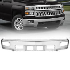 Chrome Front Bumper Face Bar for 2014 2015 Chevy Silverado 1500 w/Fog Light Hole picture