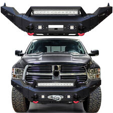 Viay For 2013-2018 Dodge RAM 1500 Steel Front Bumper Texture Black w/LED Lights picture