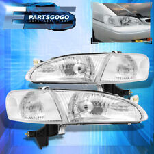 For 98-00 Toyota Corolla Chrome Headlights Left+Right + Clear Signal Corner Lamp picture