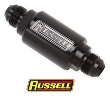Russell Performance 650133 Black Anodized In-Line Fuel Filter -6 AN (Black) picture
