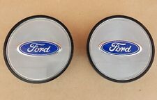 Pair(2) 1988-1991 Ford Crown Victoria Wire Wheel Cover Center Cap Blue Oval picture