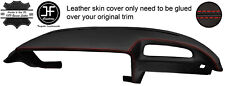 RED STITCHING DASH DASHBOARD REAL LEATHER COVER FITS OPEL GT CLASSIC 68-73 picture
