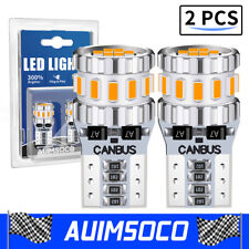 2pcs T10 LED License Plate Light Bulbs Super Bright 3500K Amber 168 W5W 194 picture