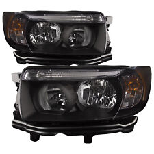 Fits 2006-2008 Subaru Forester Headlight Set Halogen w/Black Housing Clear Lens picture