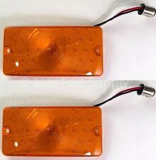 Pair Front LED Amber Parking / Turn Signal Lights For 1969-77 Ford Bronco picture