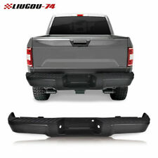 Black - Complete Rear Steel Bumper Assembly Fit For 2009-2014 Ford F150 Truck U picture