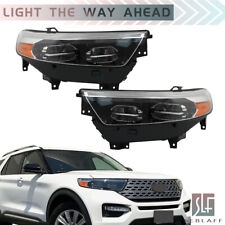 2PCS LED For 2020 2021 2022 2023 Ford Explorer XLT/Limited Headlight w/DRL Black picture