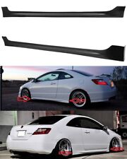 Fits 06-11 Civic Coupe Mugen Style Side Skirts Extension Rocker Panel Pair PU picture