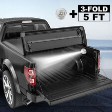 Truck Tonneau Cover For 2016-2023 Toyota Tacoma 5 FT Bed Tri-FOLD Soft On Top picture