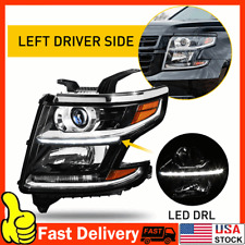 Black Fits 2015-2020 Chevy Tahoe Suburban LED Strip Projector Headlights Lamps picture