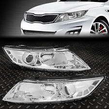 FOR 11-13 OPTIMA FACTORY STYLE PROJECTOR HEADLIGHT HEAD LAMPS SET CHROME/CLEAR picture