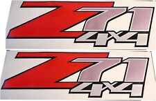 2Pc Z71 4x4 Decals Stickers Bed Side for 07-13 Silverado 1500HD 2500 HD (Red) picture