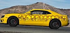 3D Car Sticker, Skull Car Vinyl Decal, Tribal skulls street racing graphics wrap picture