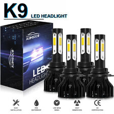 4-Sides 9005 9006 High Low Beam LED Bulbs Headlights 6000K Clear Cool White 4PCS picture