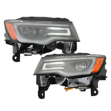 Right&Left Headlights Fit For 2017-2021 Jeep Grand Cherokee Halogen Upgrade LED picture