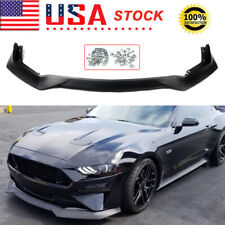 For 18-23 Ford Mustang EcoBoost GT-Style Black Front Bumper Lip Spoiler Splitter picture