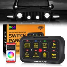 AUXBEAM 12-24V 8 Gang RGB Switch Panel APP bluetooth Control AR-820 for Jeep SUV picture