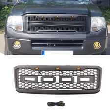 Black Front Grille Fits For  FORD Expedition 2007 - 2014 Upper Grill W/Light picture