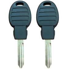 2 New Uncut Key Remote Replacement Transponder Chip Ignition Blade picture